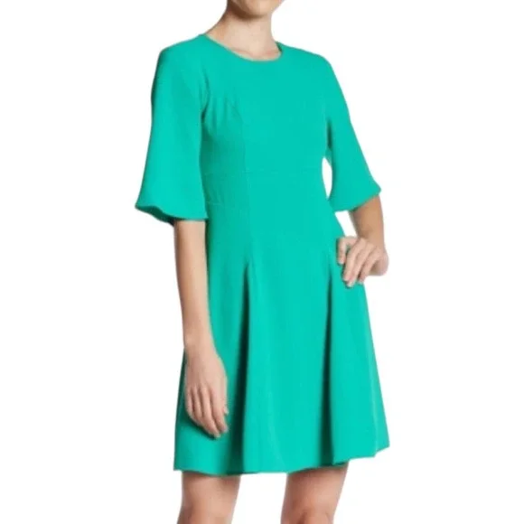 CeCe L'amour | Dresses | Cece By Cynthia Staffe Size Green Short Butterfly  Sleeve Fit Flare Dress New | Poshmark